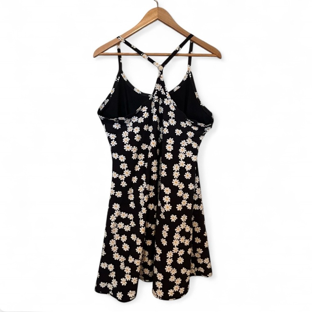 Outdoor Voices Black Daisy-Print Mini Dress - Picture 2 of 8